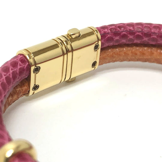 LOUIS VUITTON bracelet leather Pink type Brassle Keep It Twice unisex(Unisex) Used Authentic