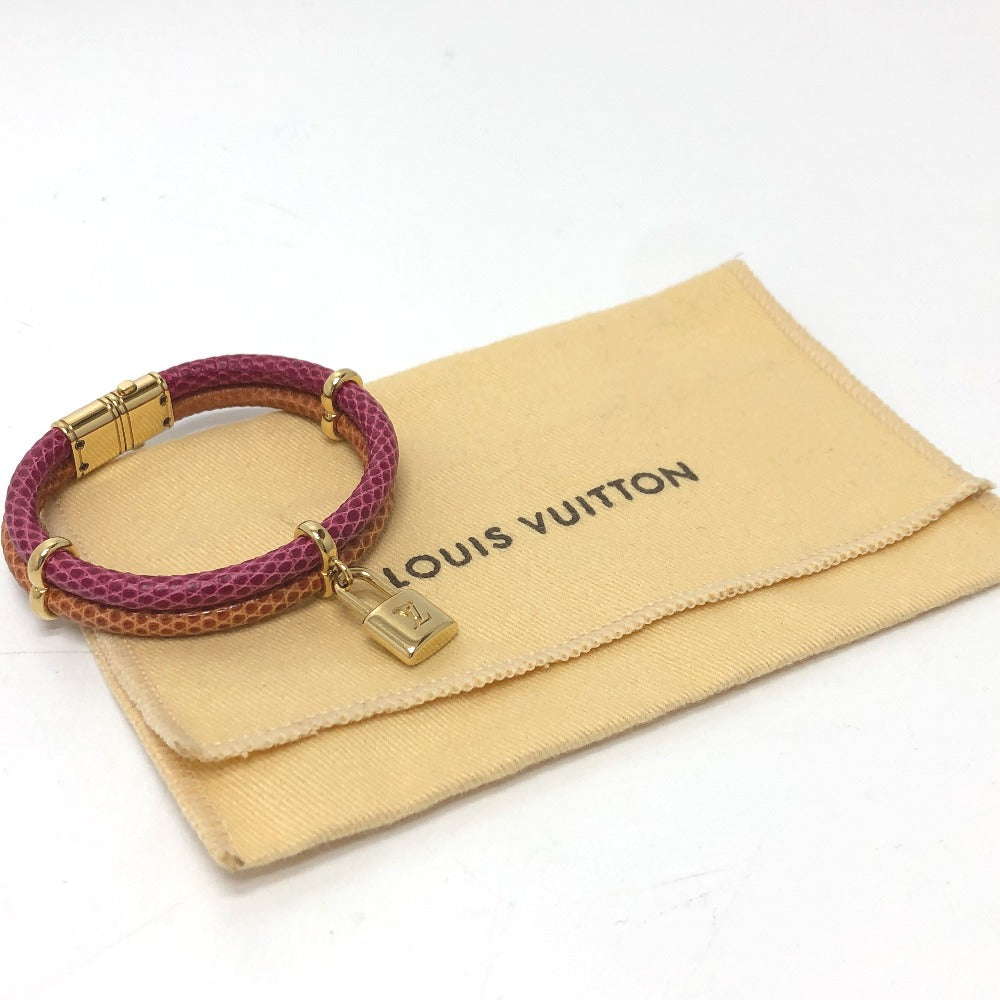 LOUIS VUITTON bracelet leather Pink type Brassle Keep It Twice unisex(Unisex) Used Authentic