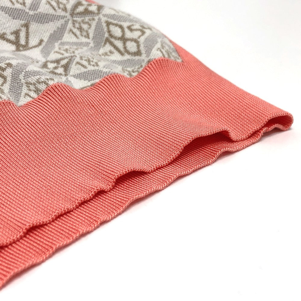 LOUIS VUITTON knit Silk, Cotton Gray / pink Monogram SUNCE1854 contrast trim Women XS Used Authentic