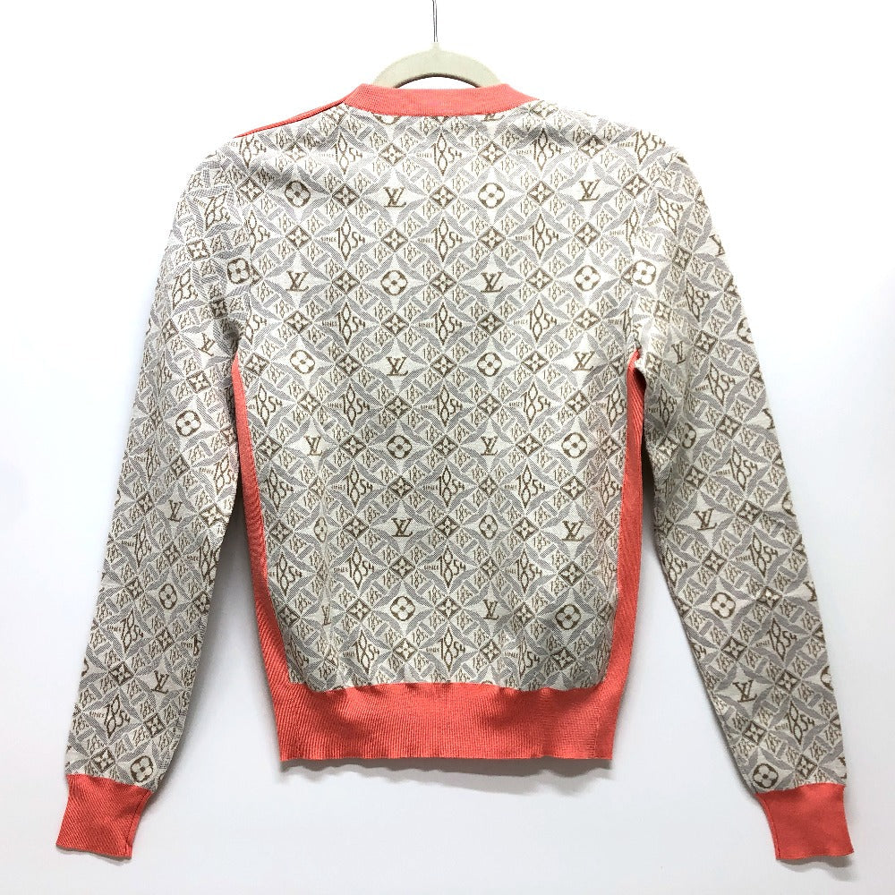 LOUIS VUITTON knit Silk, Cotton Gray / pink Monogram SUNCE1854 contrast trim Women XS Used Authentic