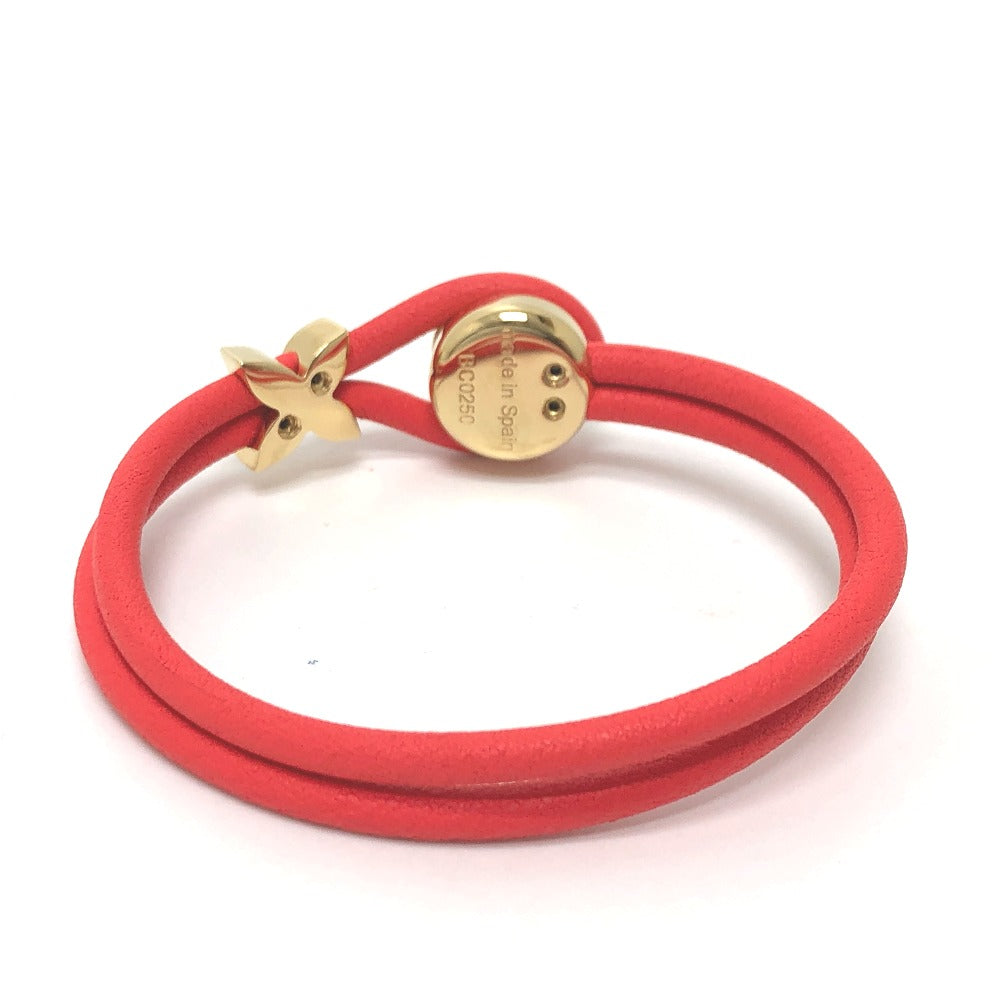 LOUIS VUITTON bracelet M6678E leather Orange LV Bracelet Keep a Secret