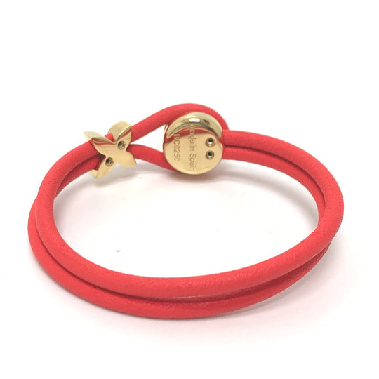 LOUIS VUITTON bracelet M6678E leather Orange LV Bracelet Keep a Secret
