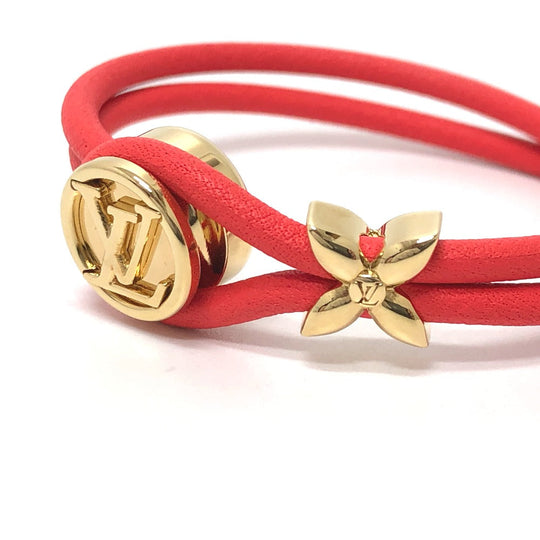 LOUIS VUITTON bracelet M6678E leather Orange LV Bracelet Keep a Secret