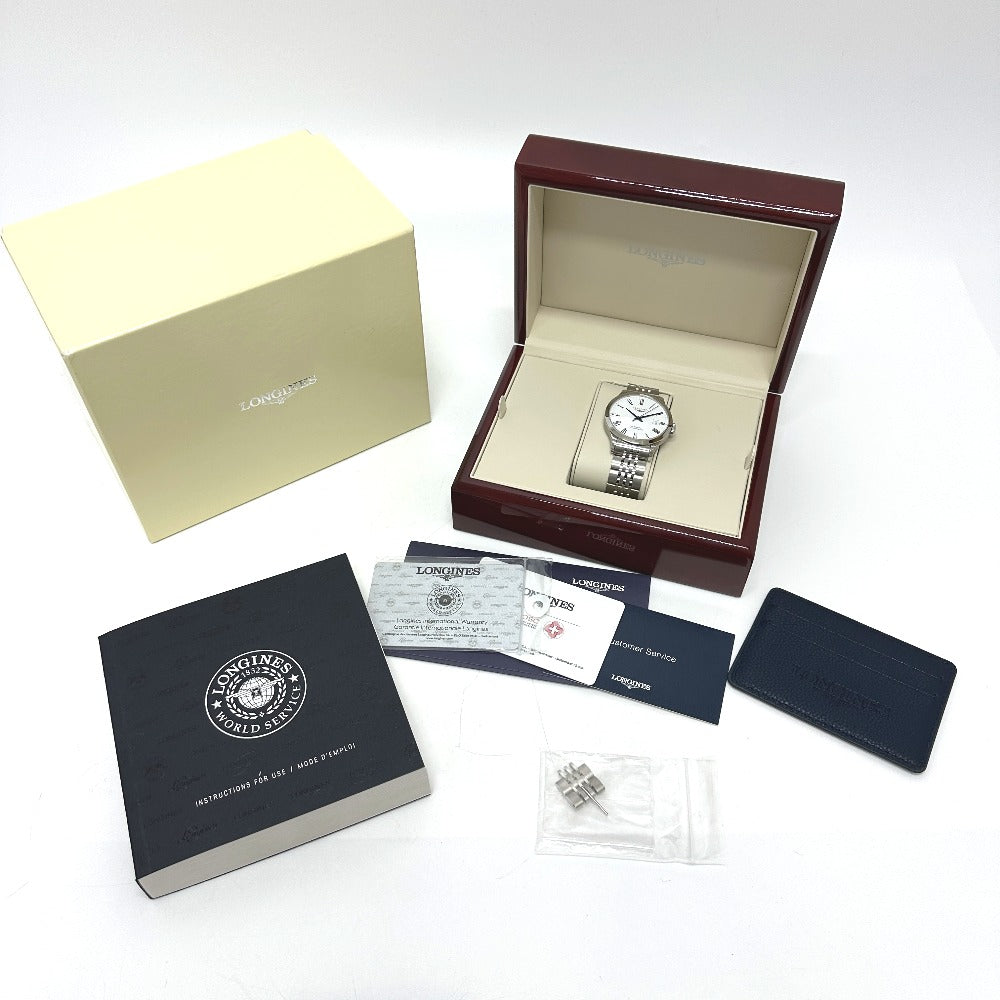 LONGINES Watches Mechanical Automatic L2.820.4.11.6 Stainless Steel Silver watch record chronometer white dial