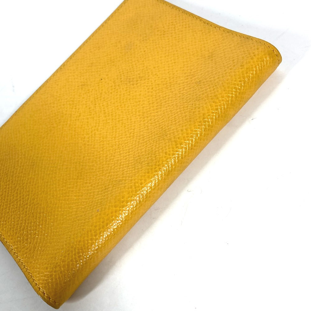 HERMES Notebook cover leather yellow Agenda PM Women Used Authentic