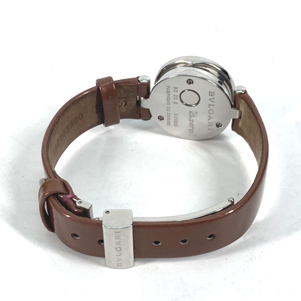 BVLGARI Watches Quartz BZ22S Stainless Steel , Patent Leather pink watch B-zero1 B-zero one pink dial
