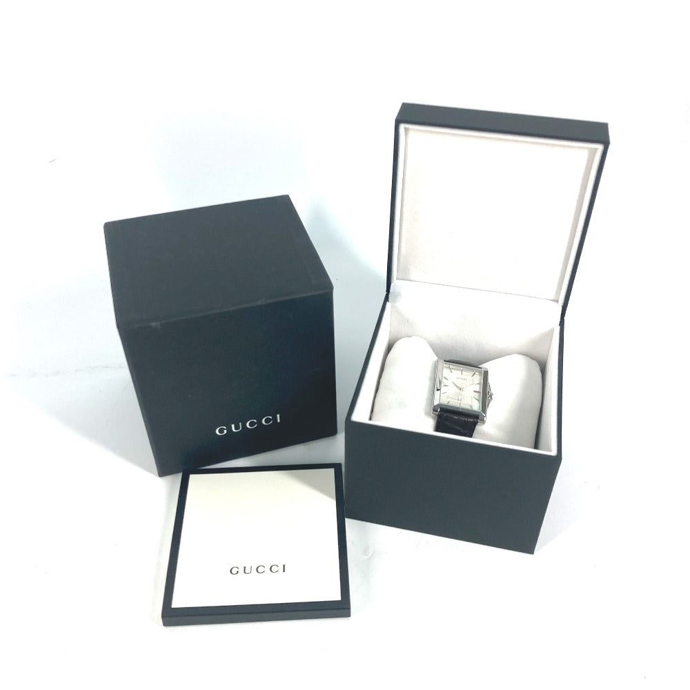 GUCCI Watches Quartz YA138407 Stainless Steel Silver Rectangle Silver dial mens Used Authentic