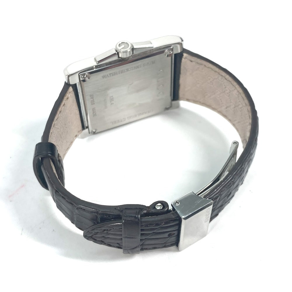GUCCI Watches Quartz YA138407 Stainless Steel Silver Rectangle Silver dial mens Used Authentic