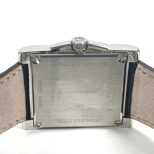 GUCCI Watches Quartz YA138407 Stainless Steel Silver Rectangle Silver dial mens Used Authentic