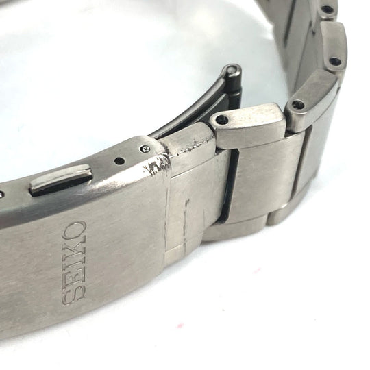 SEIKO Watches Solar Powered Radio Watch 7B75-0AA0 titanium Silver Seiko Selection Date black dial mens Used Authentic