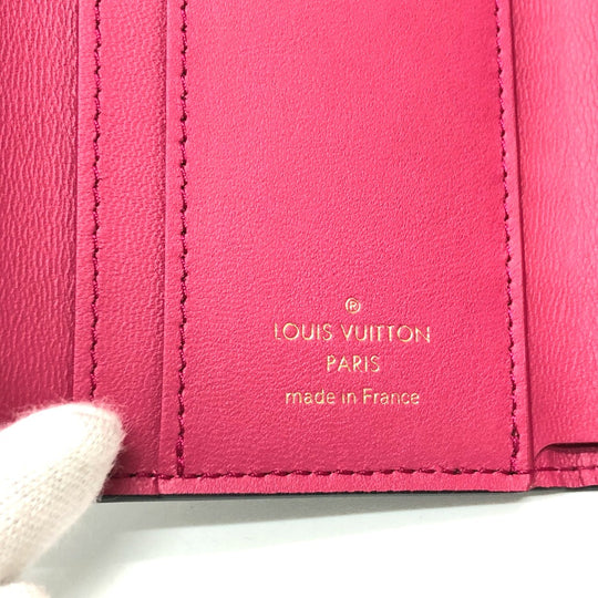 LOUIS VUITTON Trifold wallet M68587 Taurillon Clemence Leather black Portefeuille Capucines XS Women Used Authentic