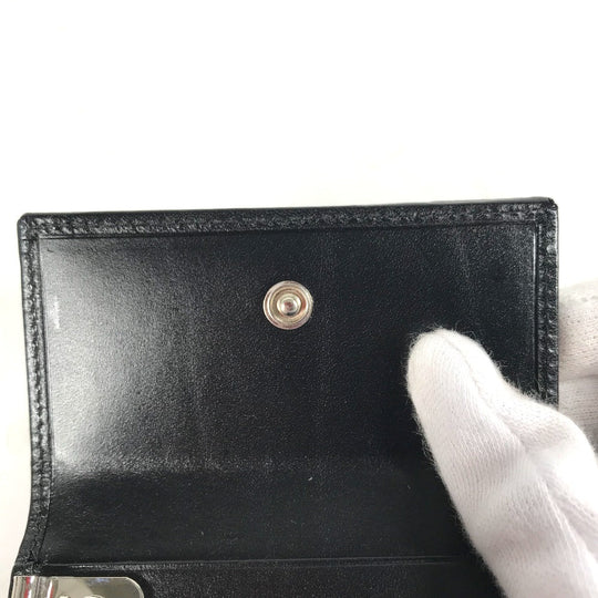 GUCCI Key case Key holder  033�E2149 leather black GG logo mens(Unisex) Used Authentic