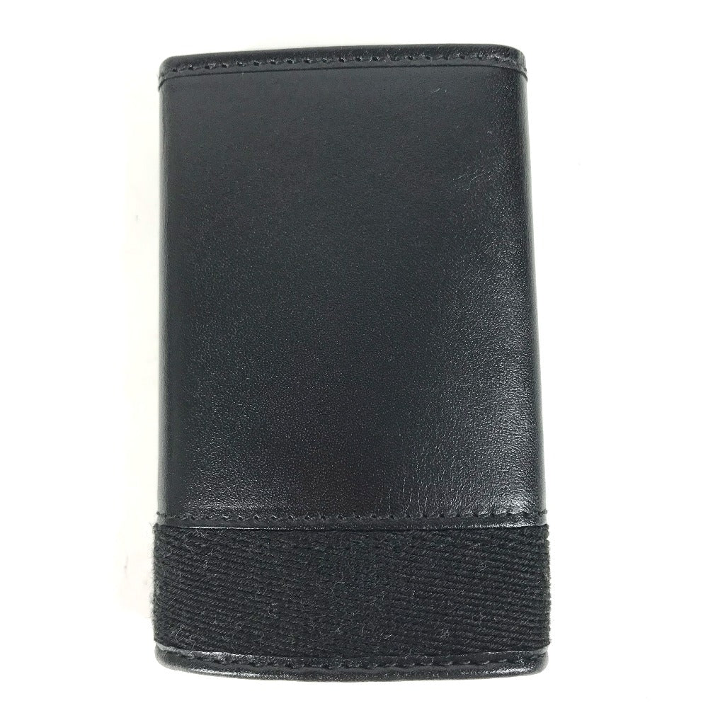 GUCCI Key case Key holder  033�E2149 leather black GG logo mens(Unisex) Used Authentic