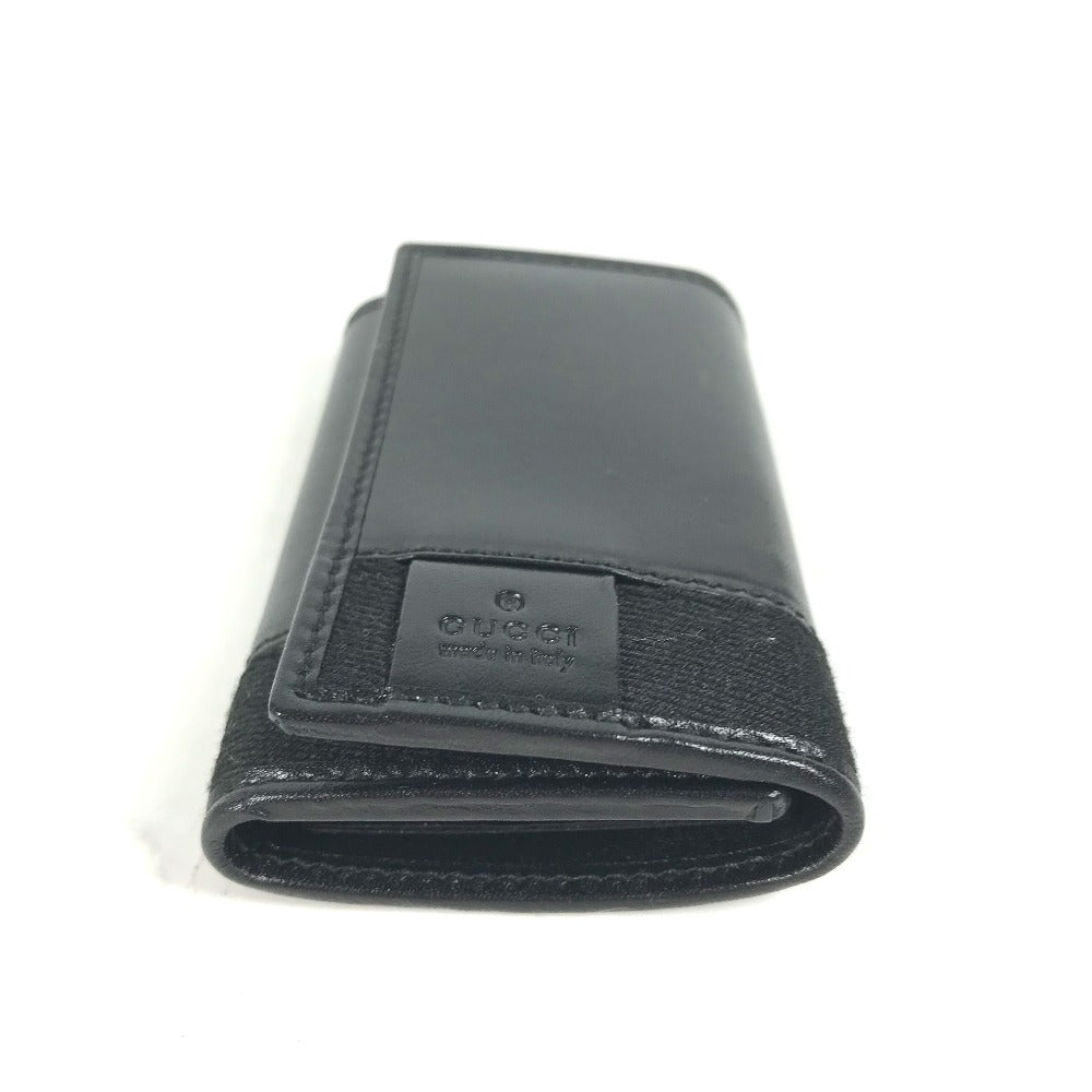 GUCCI Key case Key holder  033�E2149 leather black GG logo mens(Unisex) Used Authentic