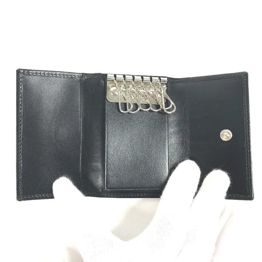 GUCCI Key case Key holder  033�E2149 leather black GG logo mens(Unisex) Used Authentic
