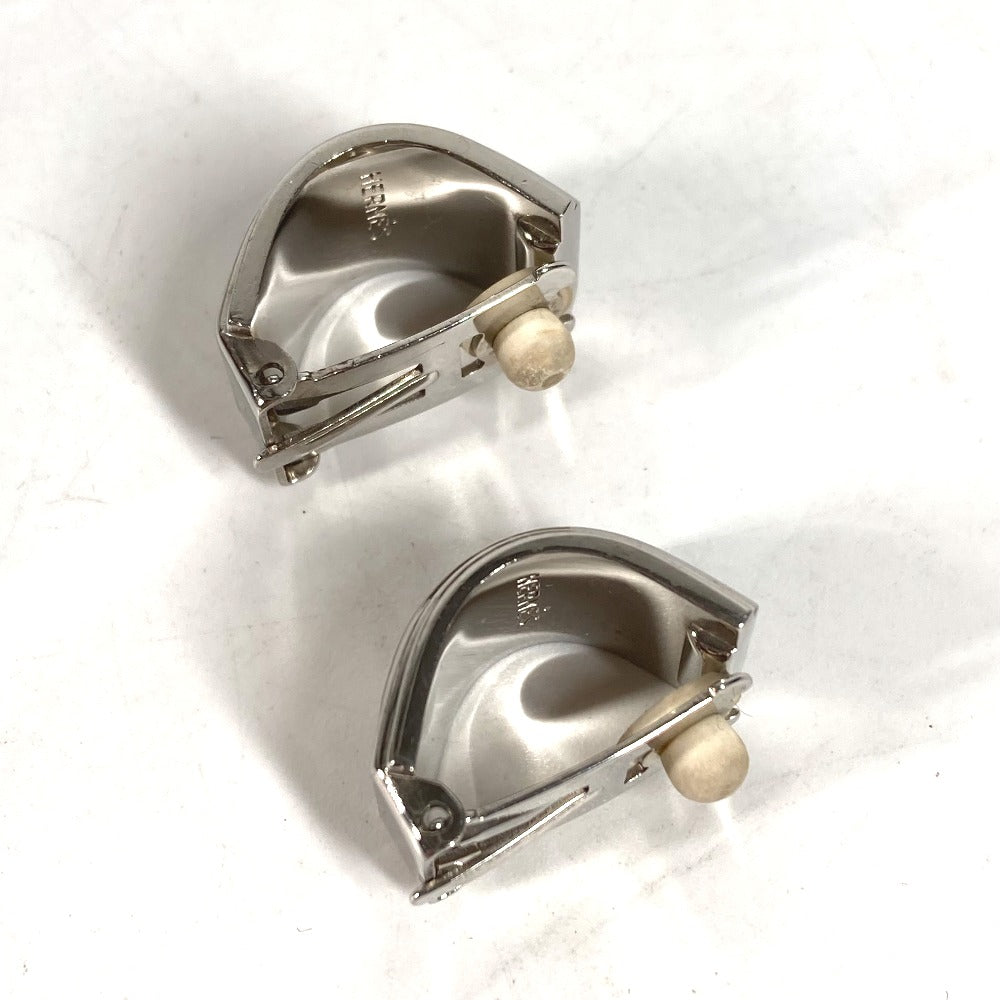 HERMES Earring metal Silver Emile Women Used Authentic
