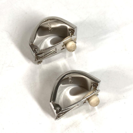 HERMES Earring metal Silver Emile Women Used Authentic
