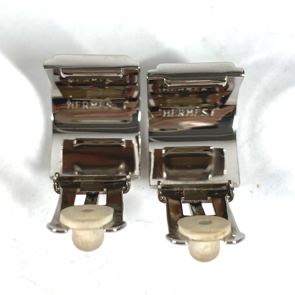 HERMES Earring metal Silver Emile Women Used Authentic