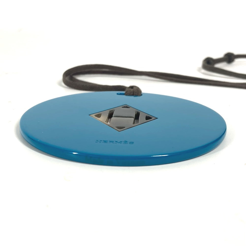 HERMES Necklace lacquer blue Accessories Buffalo horn Women Used Authentic
