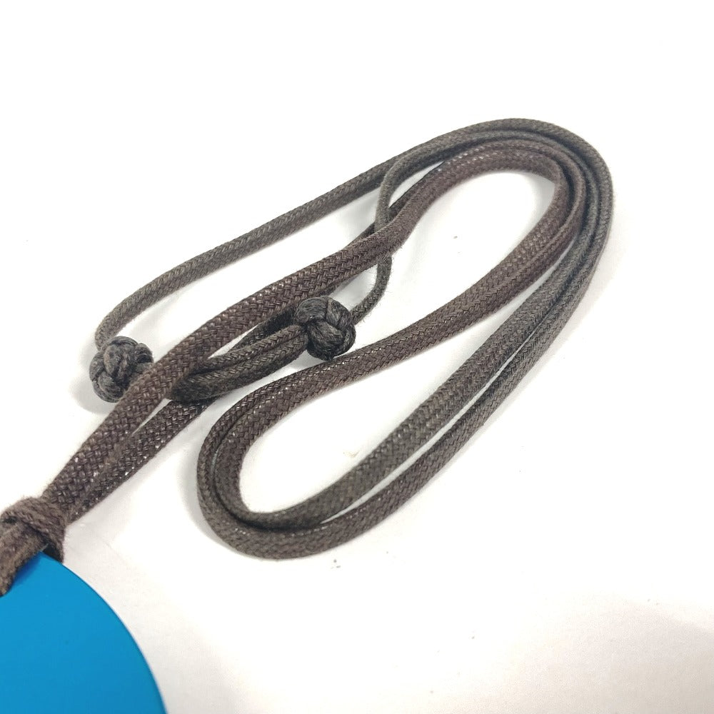 HERMES Necklace lacquer blue Accessories Buffalo horn Women Used Authentic