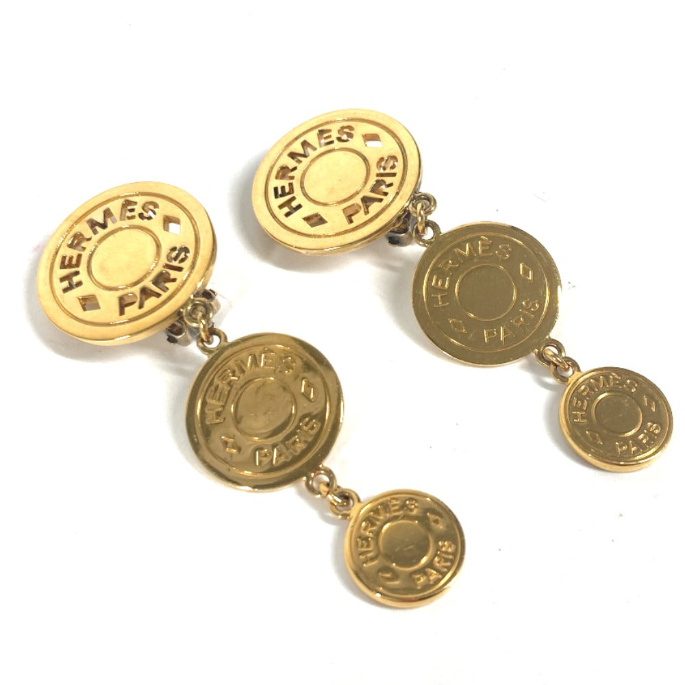 HERMES Earring metal gold 3 Series Women Used Authentic