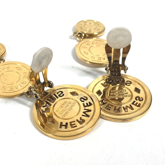 HERMES Earring metal gold 3 Series Women Used Authentic
