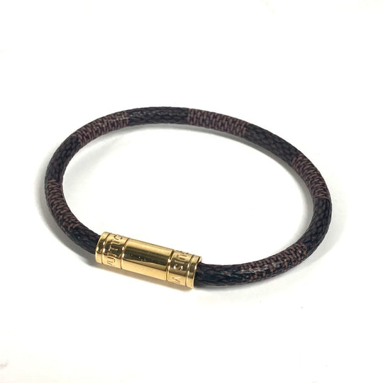 LOUIS VUITTON bracelet M6139F Damier canvas Brown Damier Brasserie Keep It Women Used Authentic