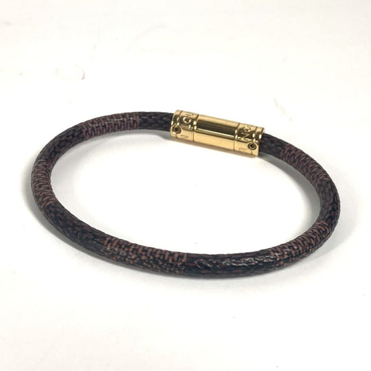 LOUIS VUITTON bracelet M6139F Damier canvas Brown Damier Brasserie Keep It Women Used Authentic