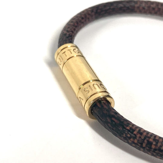 LOUIS VUITTON bracelet M6139F Damier canvas Brown Damier Brasserie Keep It Women Used Authentic