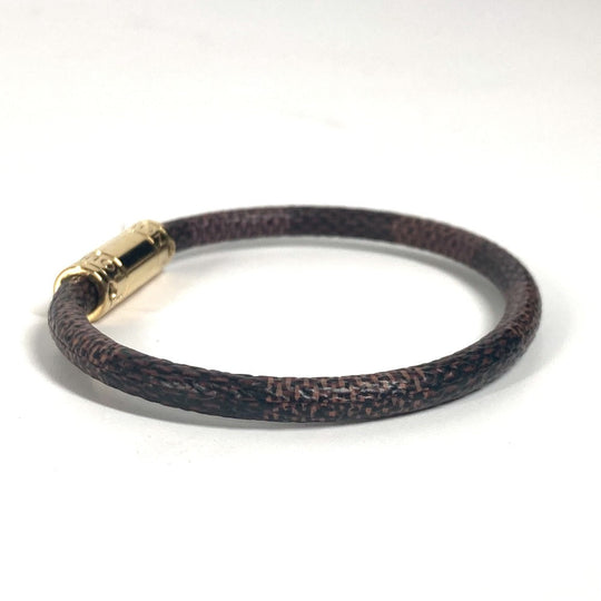 LOUIS VUITTON bracelet M6139F Damier canvas Brown Damier Brasserie Keep It Women Used Authentic
