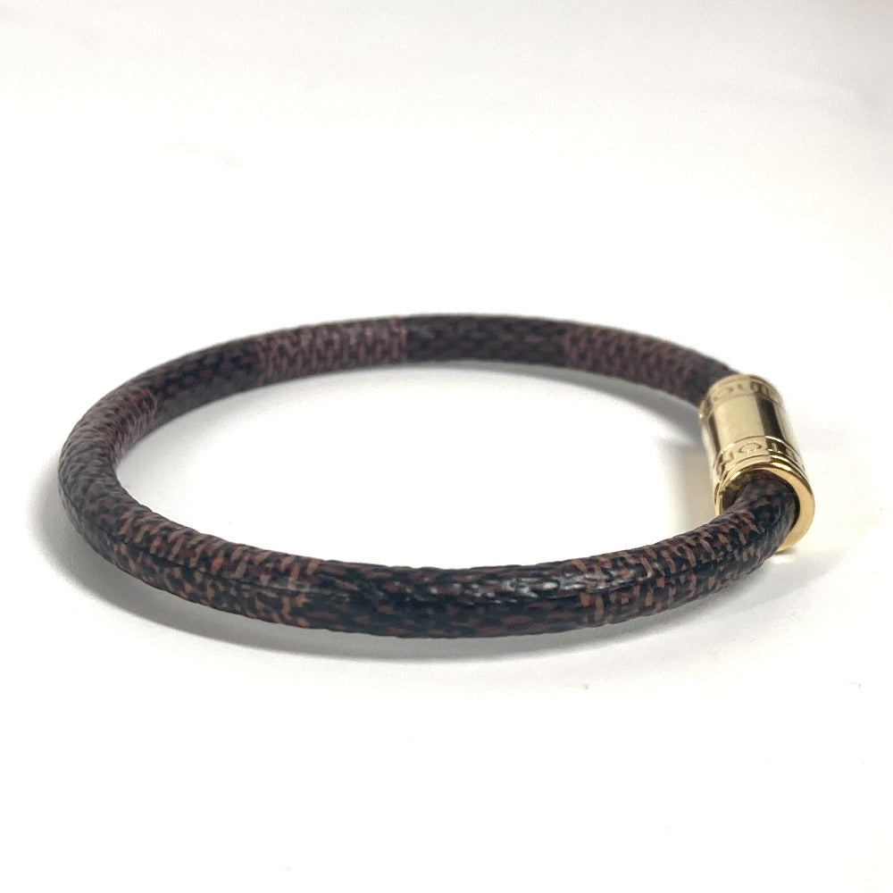 LOUIS VUITTON bracelet M6139F Damier canvas Brown Damier Brasserie Keep It Women Used Authentic