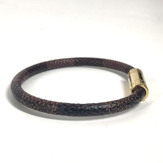 LOUIS VUITTON bracelet M6139F Damier canvas Brown Damier Brasserie Keep It Women Used Authentic