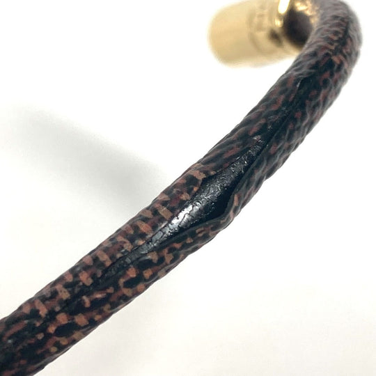 LOUIS VUITTON bracelet M6139F Damier canvas Brown Damier Brasserie Keep It Women Used Authentic