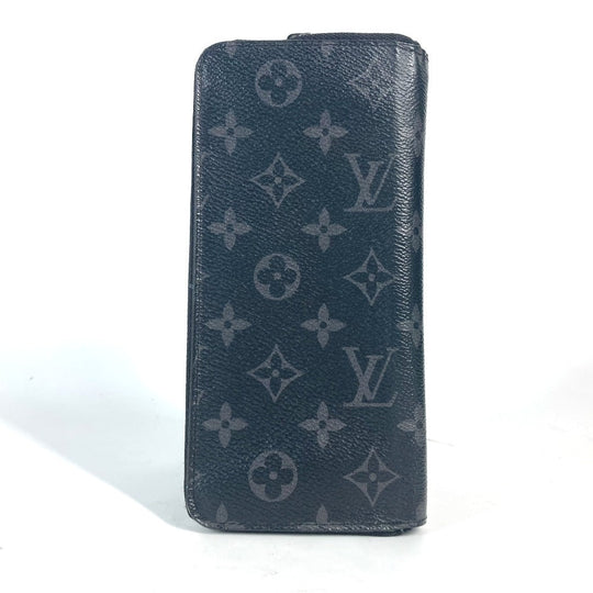LOUIS VUITTON Long Wallet Purse M62295 Monogram Eclipse Canvas black Monogram Eclipse Zippy wallet  Vertical mens Used Authentic