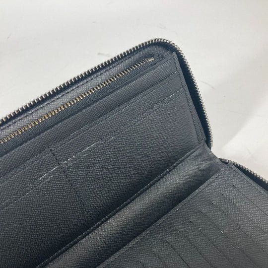 LOUIS VUITTON Long Wallet Purse M62295 Monogram Eclipse Canvas black Monogram Eclipse Zippy wallet  Vertical mens Used Authentic