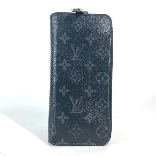 LOUIS VUITTON Long Wallet Purse M62295 Monogram Eclipse Canvas black Monogram Eclipse Zippy wallet  Vertical mens Used Authentic