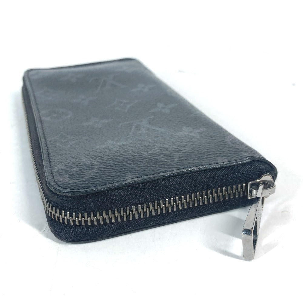 LOUIS VUITTON Long Wallet Purse M62295 Monogram Eclipse Canvas black Monogram Eclipse Zippy wallet  Vertical mens Used Authentic