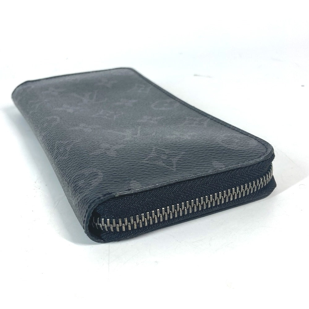 LOUIS VUITTON Long Wallet Purse M62295 Monogram Eclipse Canvas black Monogram Eclipse Zippy wallet  Vertical mens Used Authentic