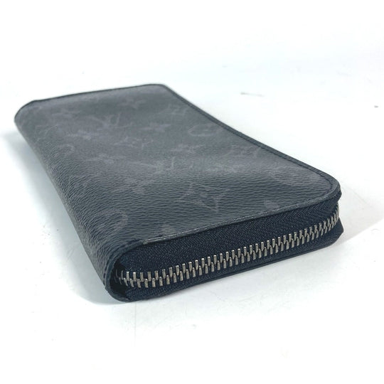 LOUIS VUITTON Long Wallet Purse M62295 Monogram Eclipse Canvas black Monogram Eclipse Zippy wallet  Vertical mens Used Authentic