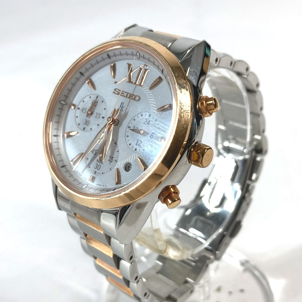 SEIKO Watches Solar Powered V175-0EW0 Stainless Steel Silver LUKIA Lukia white dial Women Used Authentic