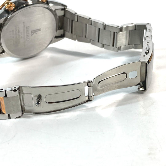 SEIKO Watches Solar Powered V175-0EW0 Stainless Steel Silver LUKIA Lukia white dial Women Used Authentic