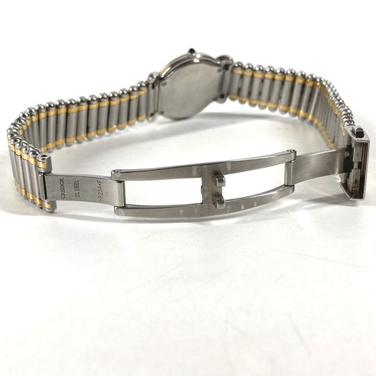 SEIKO Watches Quartz 5A70-0210 Stainless Steel , K18YG Silver Diamond Bezel CREDOR CREDOR Ivory dial Women Used Authentic
