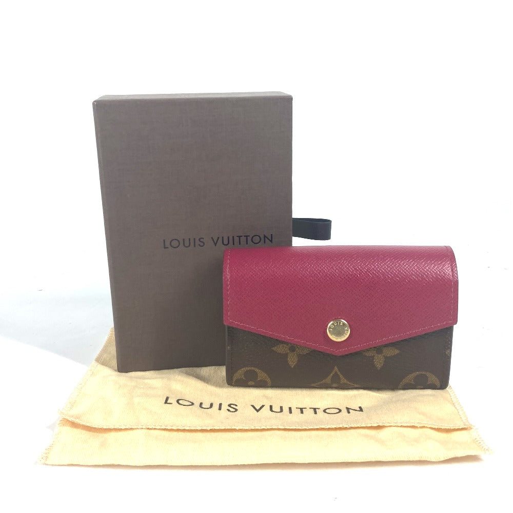 LOUIS VUITTON Card Case M61273 Monogram canvas Red Monogram Multicult Sarah Women Used Authentic