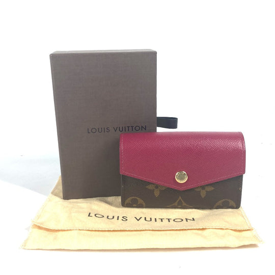 LOUIS VUITTON Card Case M61273 Monogram canvas Red Monogram Multicult Sarah Women Used Authentic