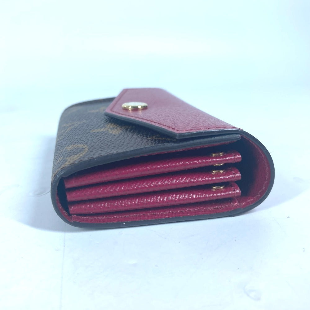 LOUIS VUITTON Card Case M61273 Monogram canvas Red Monogram Multicult Sarah Women Used Authentic