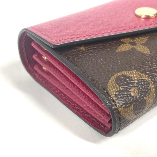 LOUIS VUITTON Card Case M61273 Monogram canvas Red Monogram Multicult Sarah Women Used Authentic