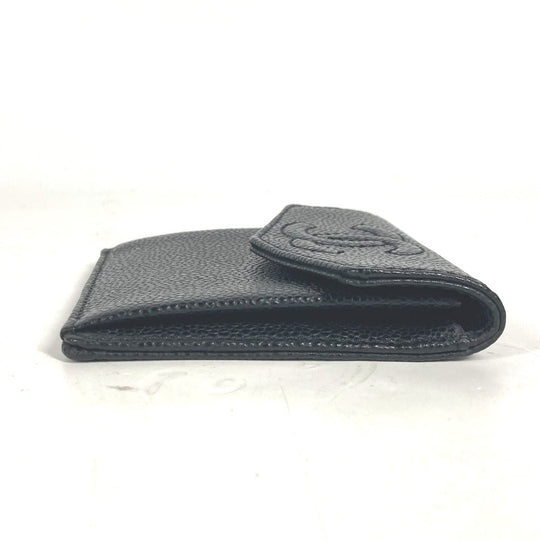 CHANEL Coin case A13233 Caviar skin black CC COCO Mark Women Used Authentic