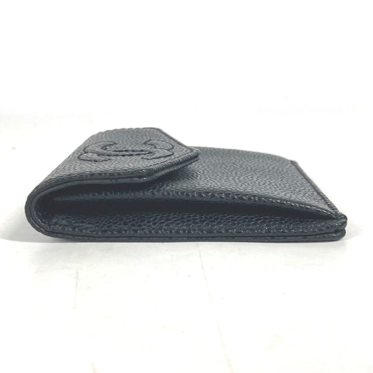 CHANEL Coin case A13233 Caviar skin black CC COCO Mark Women Used Authentic