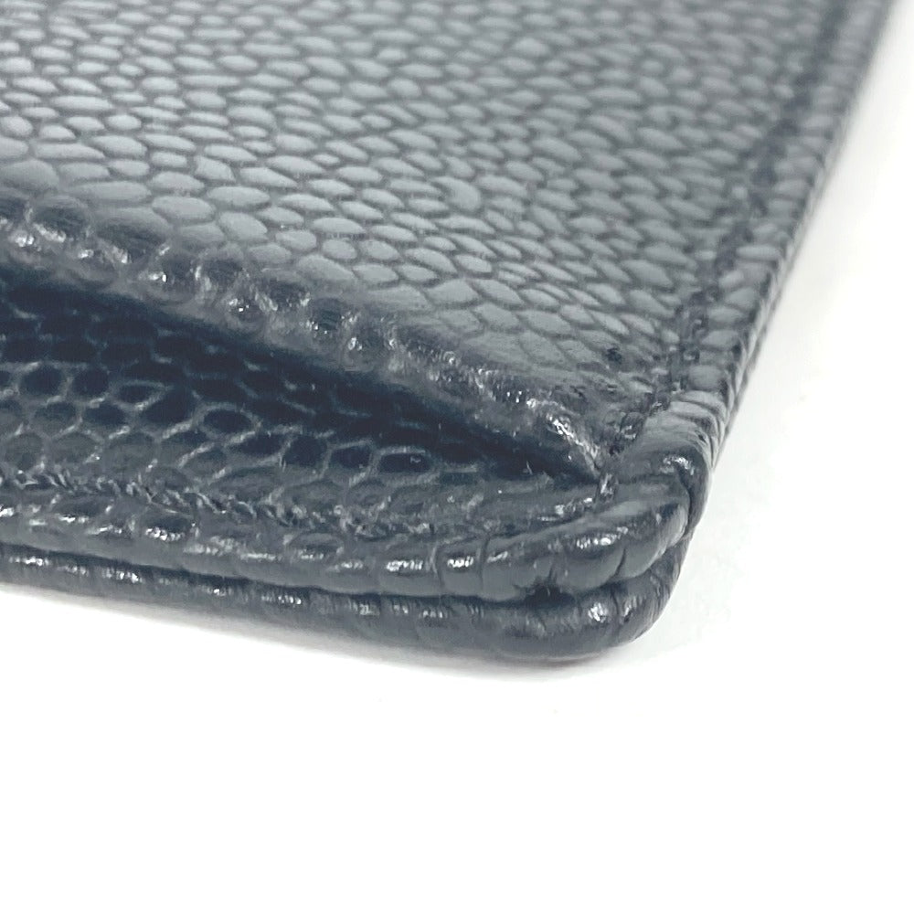 CHANEL Coin case A13233 Caviar skin black CC COCO Mark Women Used Authentic