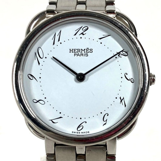 HERMES Watches Quartz Stainless Steel Silver Arceau blue dial Women Used Authentic